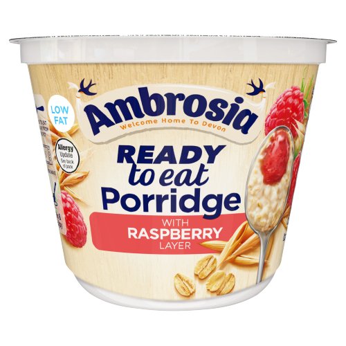 AMBROSIA READY TO EAT PORRIDGE POT LAYERED RASPBERRY 210G/NFEU/