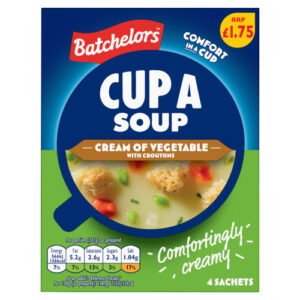 BATCHELORS CUP A SOUP CREAM OF VEGETABLE PMP £1.75 122G