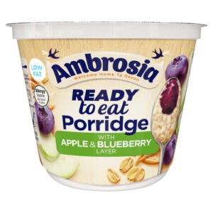 AMBROSIA READY TO EAT PORRIDGE WITH APPLE & BLUEBERRY LAYER 210G/NFEU/
