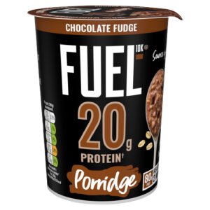FUEL10K CHOCOLATE FUDGE 20G HIGH PROTEIN PORRIDGE OAT CEREAL POT 80G