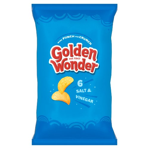 GOLDEN WONDER SALT & VINEGAR 6PK 25G