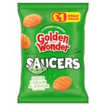 GOLDEN WONDER SAUCERS SOUR CREAM & ONION PMP £1.00 40G
