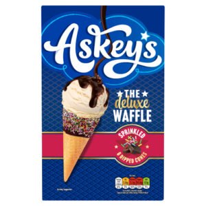 ASKEYS THE DELUXE WAFFLE SPRINKLED DIPPED CONES 6G