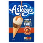 ASKEYS THE DELUXE WAFFLE SALTED CARAMEL DIPPED CONES 6G