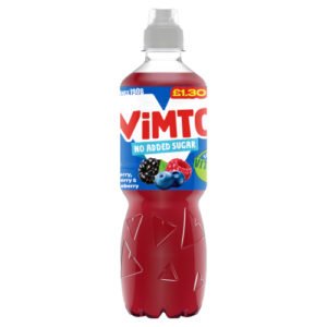 VIMTO BLUEBERRY, RASPBERRY & BLACK STILL PMP £1.30 500ML