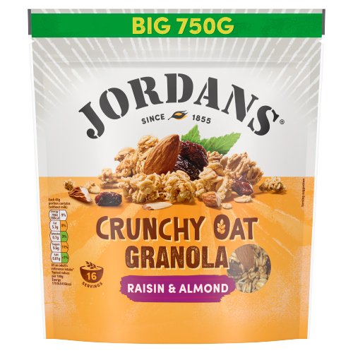 JORDANS CRUNCHY OAT GRANOLA RAISIN & ALMOND BREAKFAST CEREAL 750G