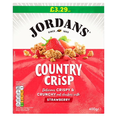 JORDANS COUNTRY CRISP STRAWBERRY PMP £3.29 400G