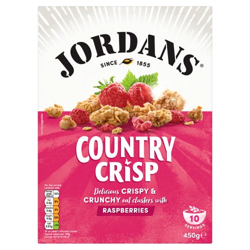 JORDANS COUNTRY CRISP REAL RASPBERRY CEREAL 450G