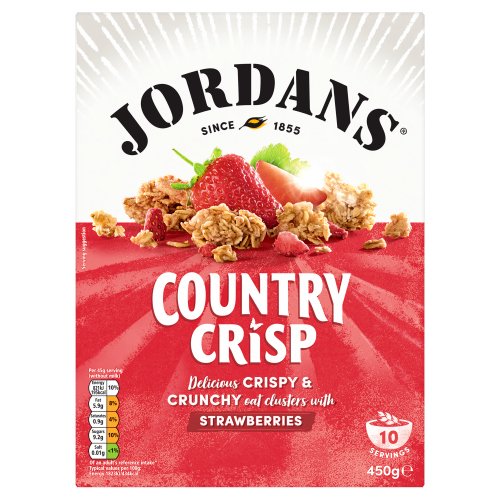 JORDANS COUNTRY CRISP SUN-RIPE STRAWBERRY BREAKFAST CEREAL 450G