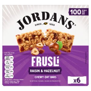 JORDANS FRUSLI RAISINS & HAZELNUTS CHEWY CEREAL BARS 150G