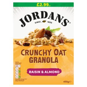 JORDANS CRUNCHY OAT GRANOLA RAISIN & ALMOND BREAKFAST CEREAL PMP ÂŁ2.99 450G