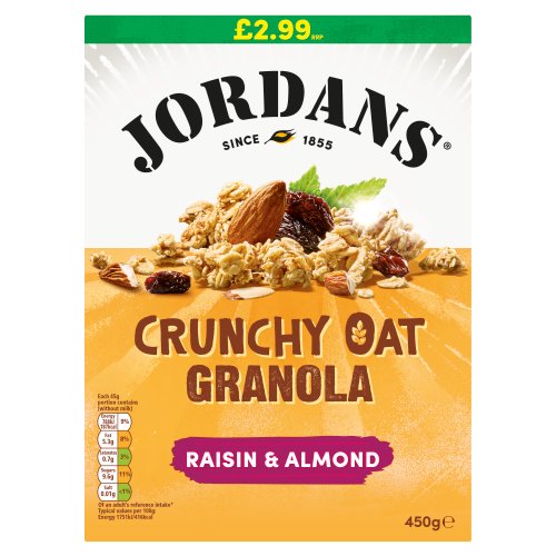 JORDANS RAISIN & ALMOND GRANOLA PMP £2.99 450G