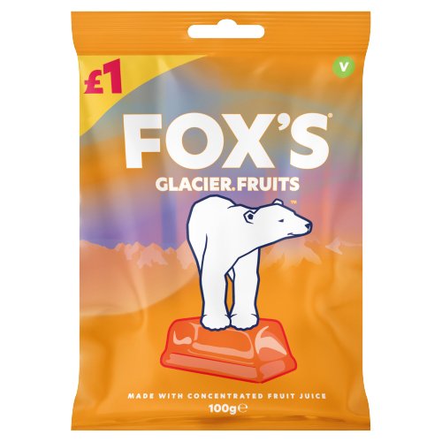 FOX'S GLACIER FRUITS PMP £1.00 100G