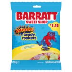 BARRATT SWEET SHOP WHAM TANGY ROCKETS PMP £1.15 120G