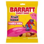 BARRATT SWEET SHOP FRUIT SALAD FRUITY MIX PMP £1.15 120G