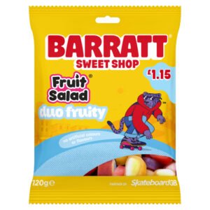 BARRATT SWEET SHOP FRUIT SALAD DUO FRUITY PMP £1.15 120G