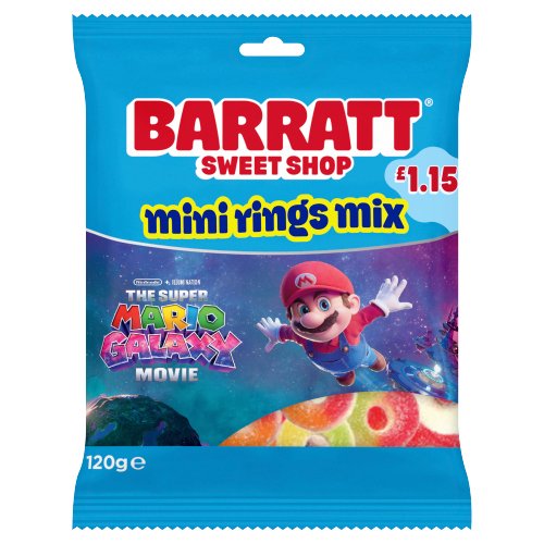 BARRATT SUPER MARIO MINI RINGS PMP £1.15 120G