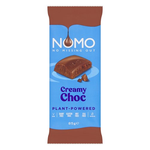 NOMO VEGAN & FREE FROM CREAMY CHOC BAR 85G