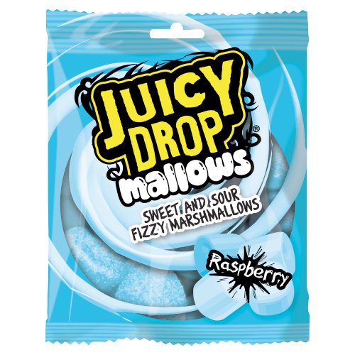 BAZOOKA JUICY DROP MALLOWS RASPBERRY BAG 100G