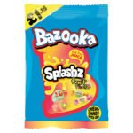 BAZOOKA SPLASHZ FRUITY CHEWS BAG PMP £1.15 120G