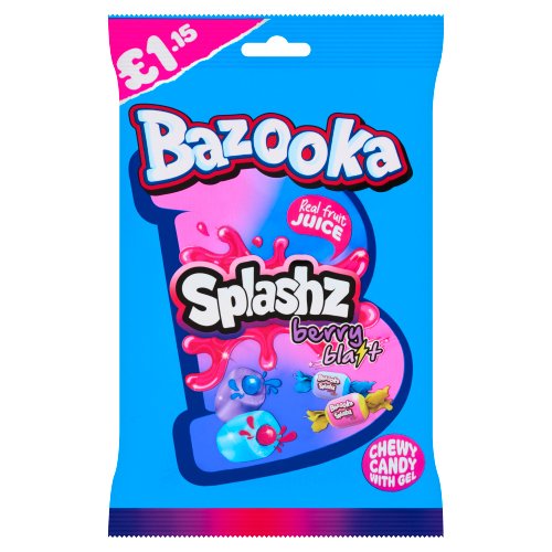 BAZOOKA SPLASHZ BERRY PMP £1.15 120G