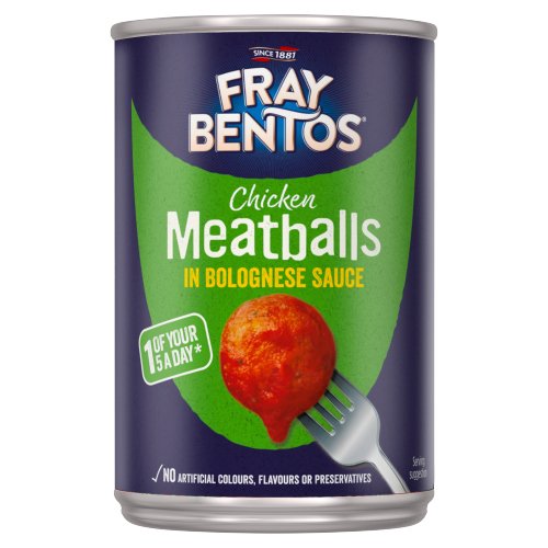 FRAY BENTOS CHICKEN MEATBALLS IN BOLOGNESE SAUCE 380G