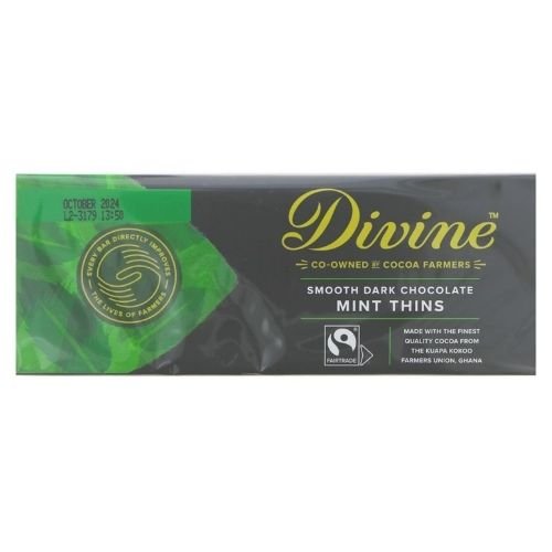 DIVINE DARK CHOCOLATE MINT THINS 200G