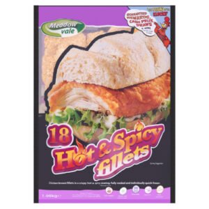 MEADOWVALE HOT & SPICY CHICKEN BREAST FILLETS 1.98KG