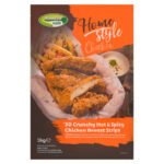 MEADOW VALE HOT & SPICY CHICKEN BREAST STRIPS 1KG