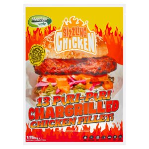 SIZZLING PERI PERI CHARGRILLED CHICKEN FILLETS 1.95KG
