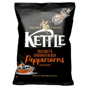 KETTLE SEA SALT WITH CRUSHED BLACK PEPPERCORNS CRISPS 40G