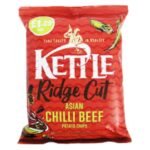 KETTLE ASIAN CHILLI BEEF RIDGE CRISPS PMP £1.29 80G