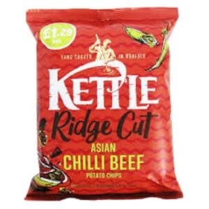 KETTLE ASIAN CHILLI BEEF RIDGE CRISPS PMP £1.29 80G