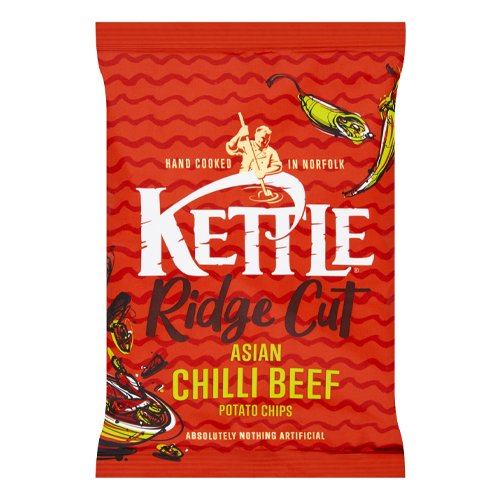 KETTLE ASIAN CHILLI BEEF RIDGE CRISPS 40G