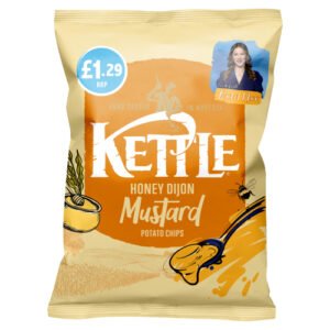 KETTLE HONEY DIJON MUSTARD POTATO CHIPS PMP £1.29 80G