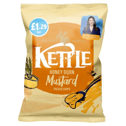 KETTLE HONEY DIJON MUSTARD POTATO CHIPS PMP £1.29 80G