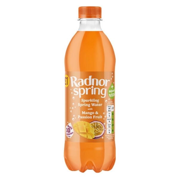 RADNOR SPRING MANGO & PASSIONFRUIT PMP £1.00 500ML