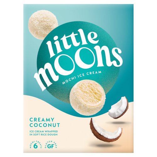 LITTLE MOONS COCONUT ICE CREAM MOCHI 6PK