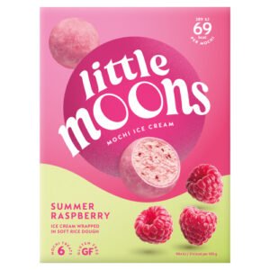 LITTLE MOONS RASPBERRY ICE CREAM MOCHI 6PK