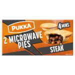 PUKKA 2 MICROWAVE STEAK PIES 2PK