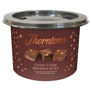 THORNTONS TRIPLE CARAMEL BROWNIE BITES TUB 20PK-XMAS