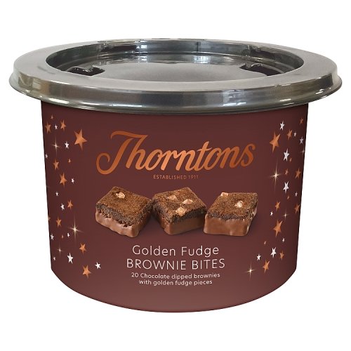 THORNTONS TRIPLE CARAMEL BROWNIE BITES TUB 20PK-XMAS