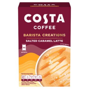 COSTA COFFEE BARISTA CREATIONS SALTED CARAMEL LATTE 6 X 17G (102G)