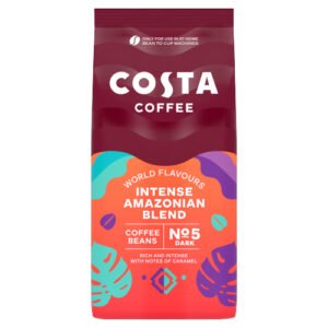 COSTA COFFEE INTENSE DARK AMAZONIAN BLEND BEANS BAG 1KG