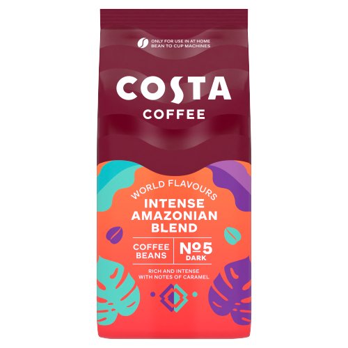 COSTA COFFEE INTENSE DARK AMAZONIAN BLEND BEANS BAG 1KG