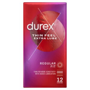 DUREX THIN FEEL EXTRA LUBE 12 CONDOMS