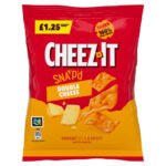 CHEEZ-IT SNAP'D DOUBLE CHEESE THIN & CRISPY BAKED SNACKS PMP £1.25 65G