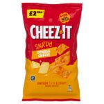 CHEEZ-IT DOUBLE CHEESE THIN & CRISPY BAKED SNACKS PMP £2.00 120G