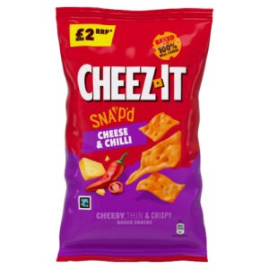 CHEEZ-IT CHEESE & CHILLI THIN & CRISPY BAKED SNACKS PMP £2.00 120G