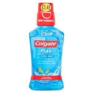 COLGATE MOUTHWASH PLAX COOL MINT BLUE PMP £1.49 250ML